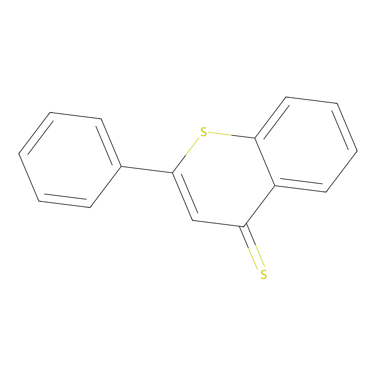4H-1-Benzothiopyran-4-thione, 2-phenyl- molecular structure, CAS 20735-08-4