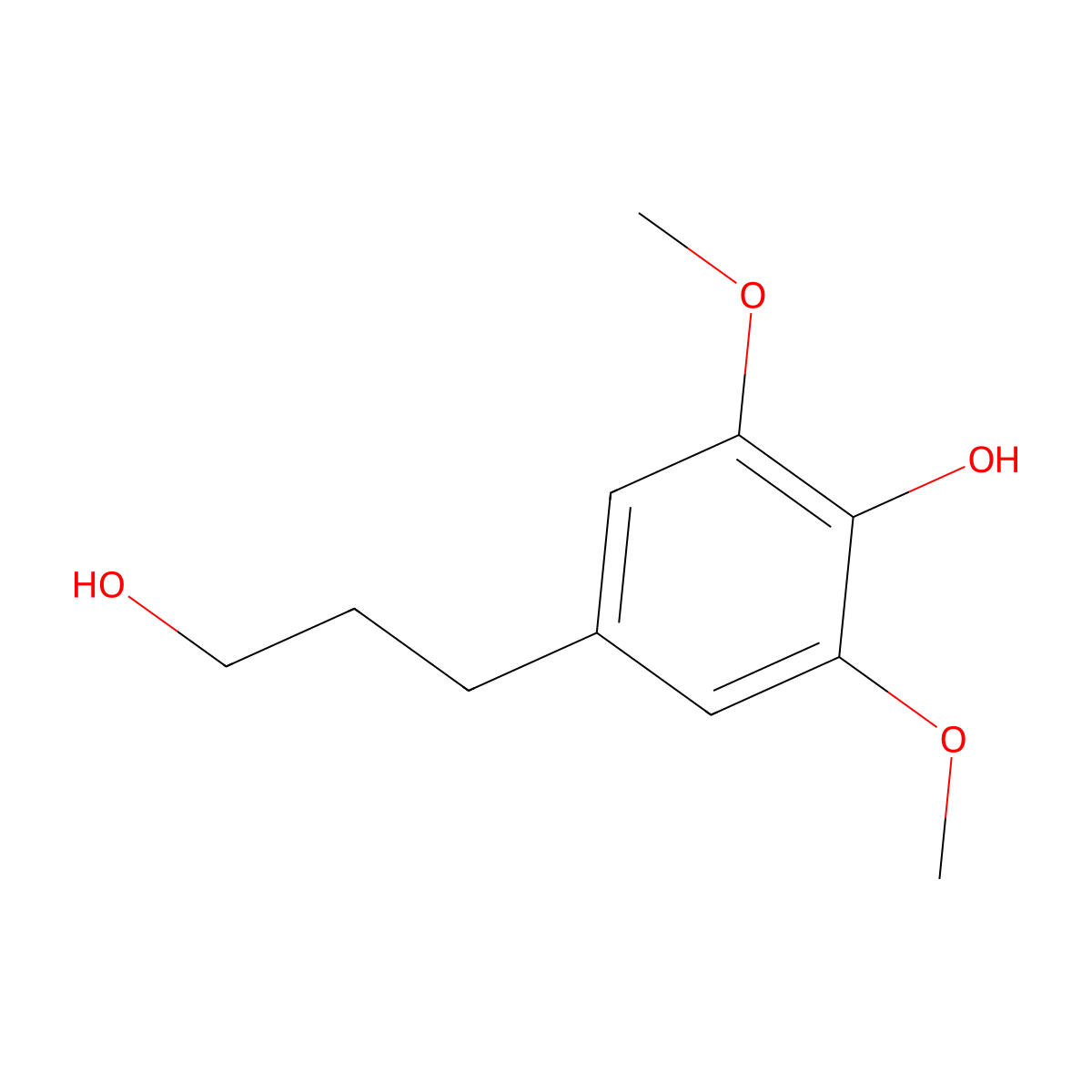 4-(3-Hydroxypropyl)-2,6-Dimethoxyphenol molecular structure, CAS 20736-25-8