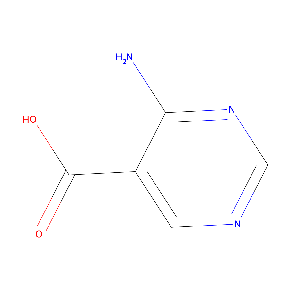 4-Aminopyrimidine-5-carboxylic acid molecular structure, CAS 20737-41-1