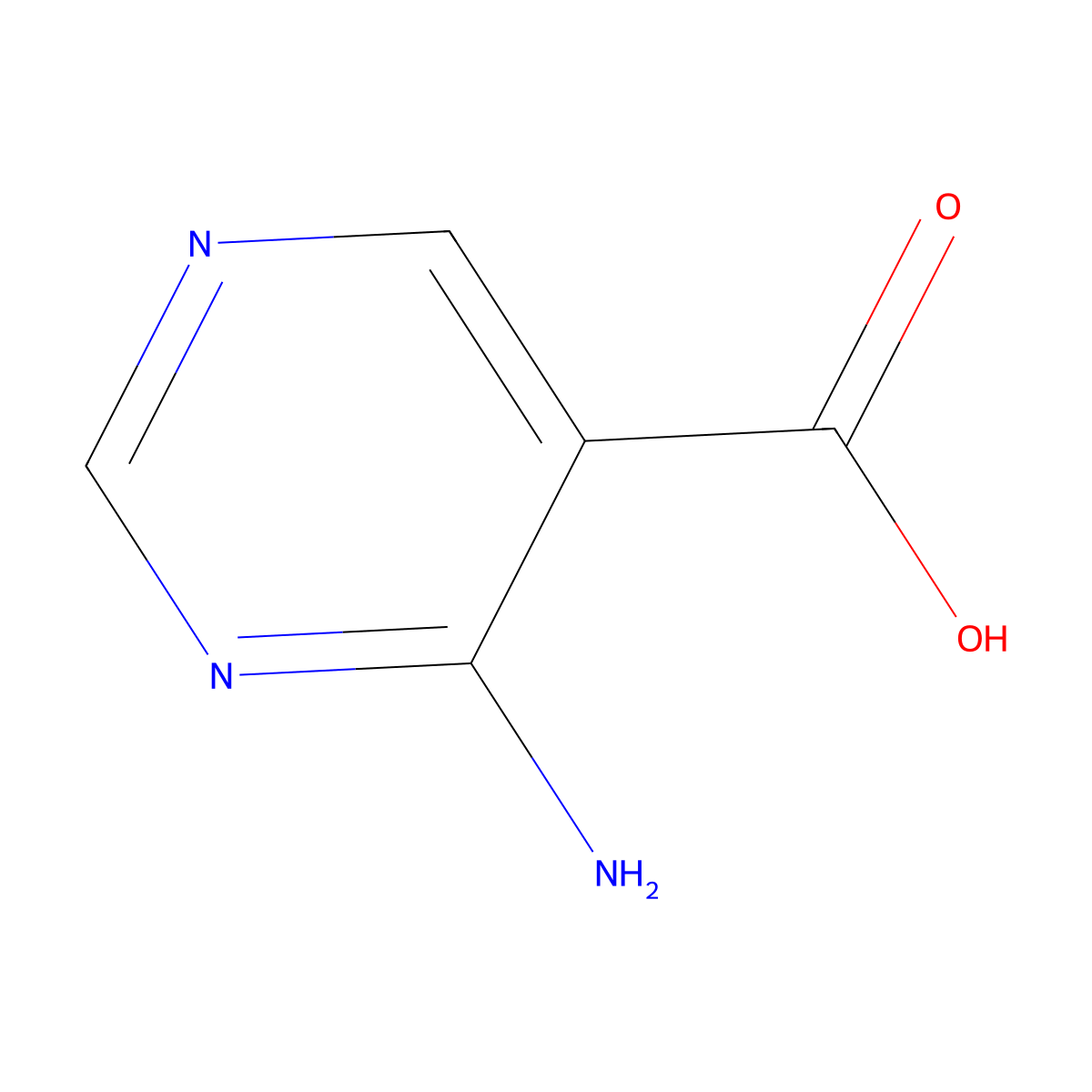 4-Aminopyrimidine-5-carboxylic acid molecular structure, CAS 20737-41-1