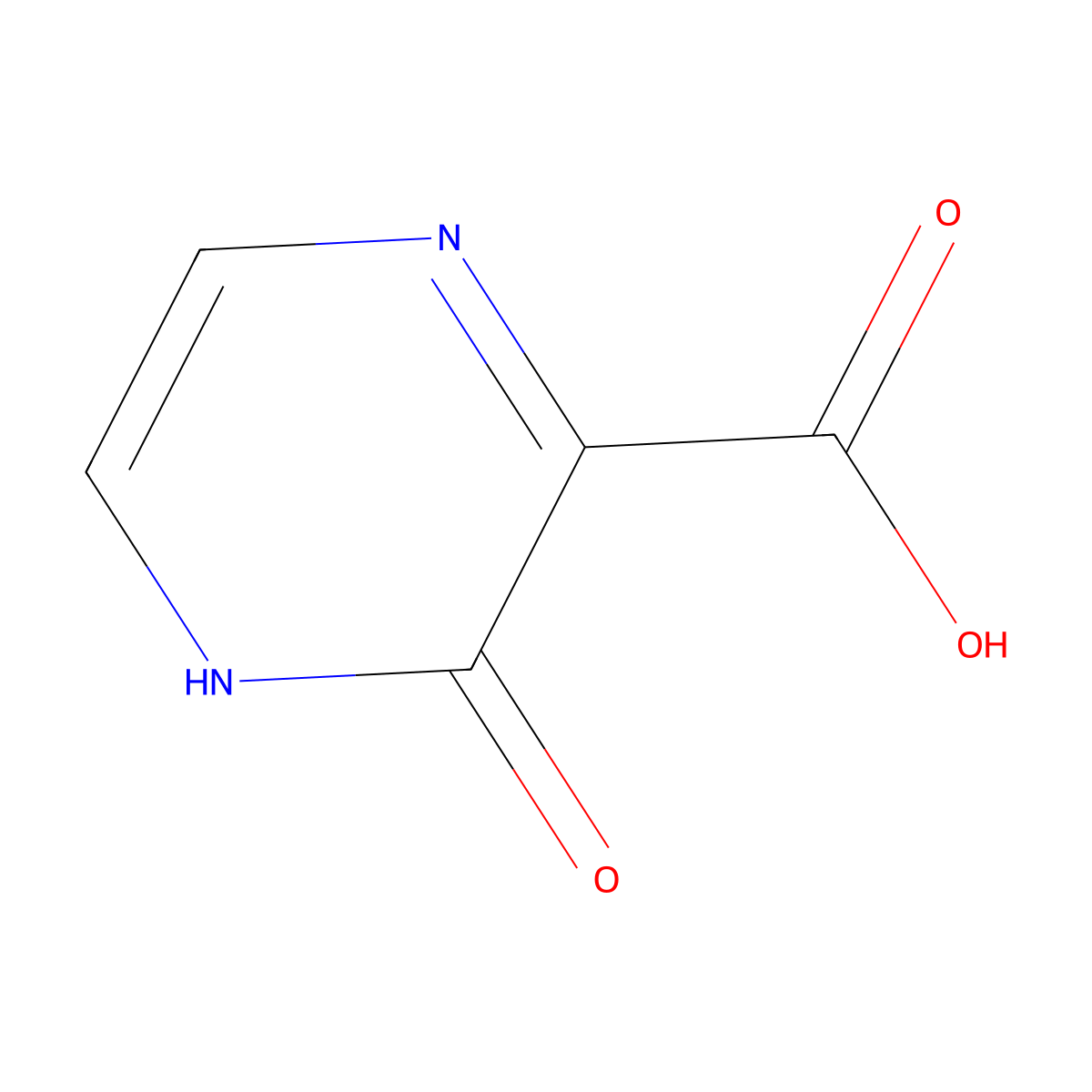 3-Hydroxypyrazine-2-carboxylic acid molecular structure, CAS 20737-42-2
