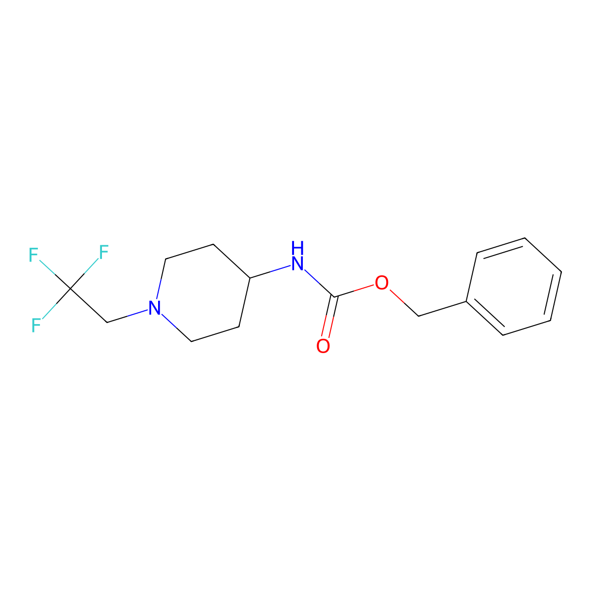 benzyl N-[1-(2,2,2-trifluoroethyl)piperidin-4-yl]carbamate molecular structure, CAS 2073877-68-4