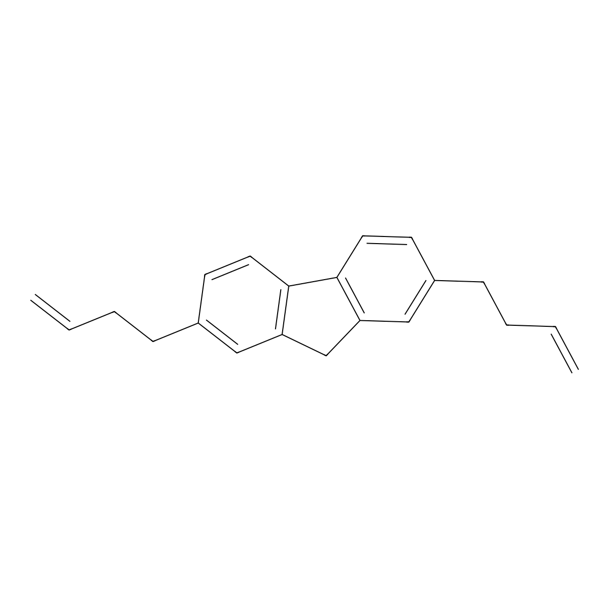 2,7-DI(3-Buten-1-YL)-9H-fluorene molecular structure, CAS 207389-21-7