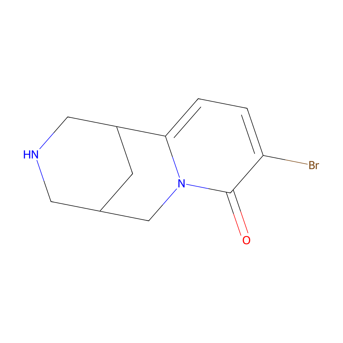 (1R,5S)-9-Bromo-1,2,3,4,5,6-hexahydro-1,5-methano-8H-pyrido(1,2-a)(1,5)diazocin-8-one molecular structure, CAS 207390-14-5
