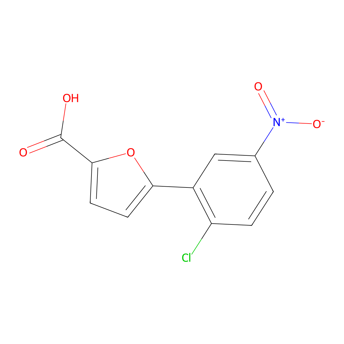 5-(2-Chloro-5-nitrophenyl)furan-2-carboxylic acid molecular structure, CAS 207399-28-8