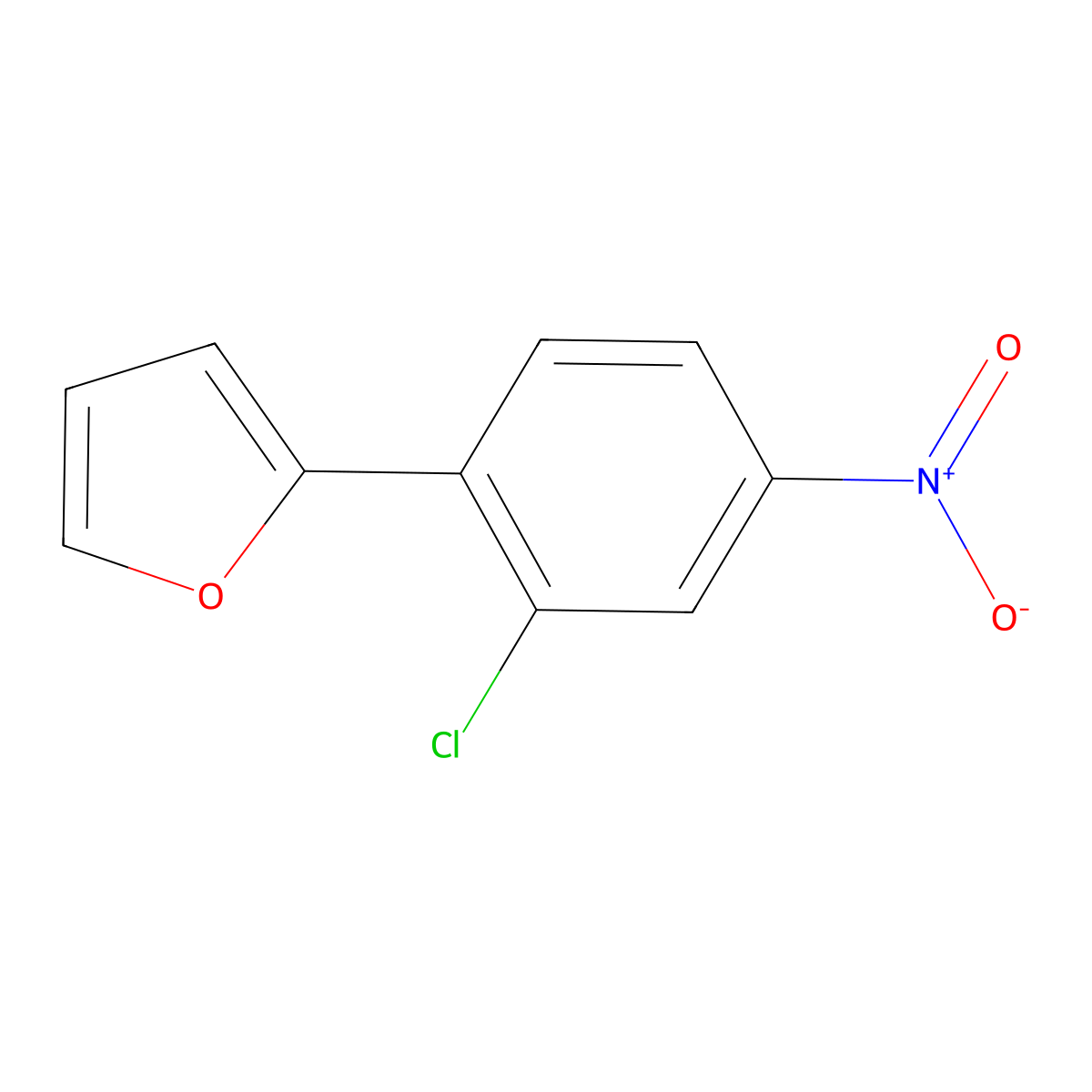 2-(2-Chloro-4-nitrophenyl)furan molecular structure, CAS 207399-32-4