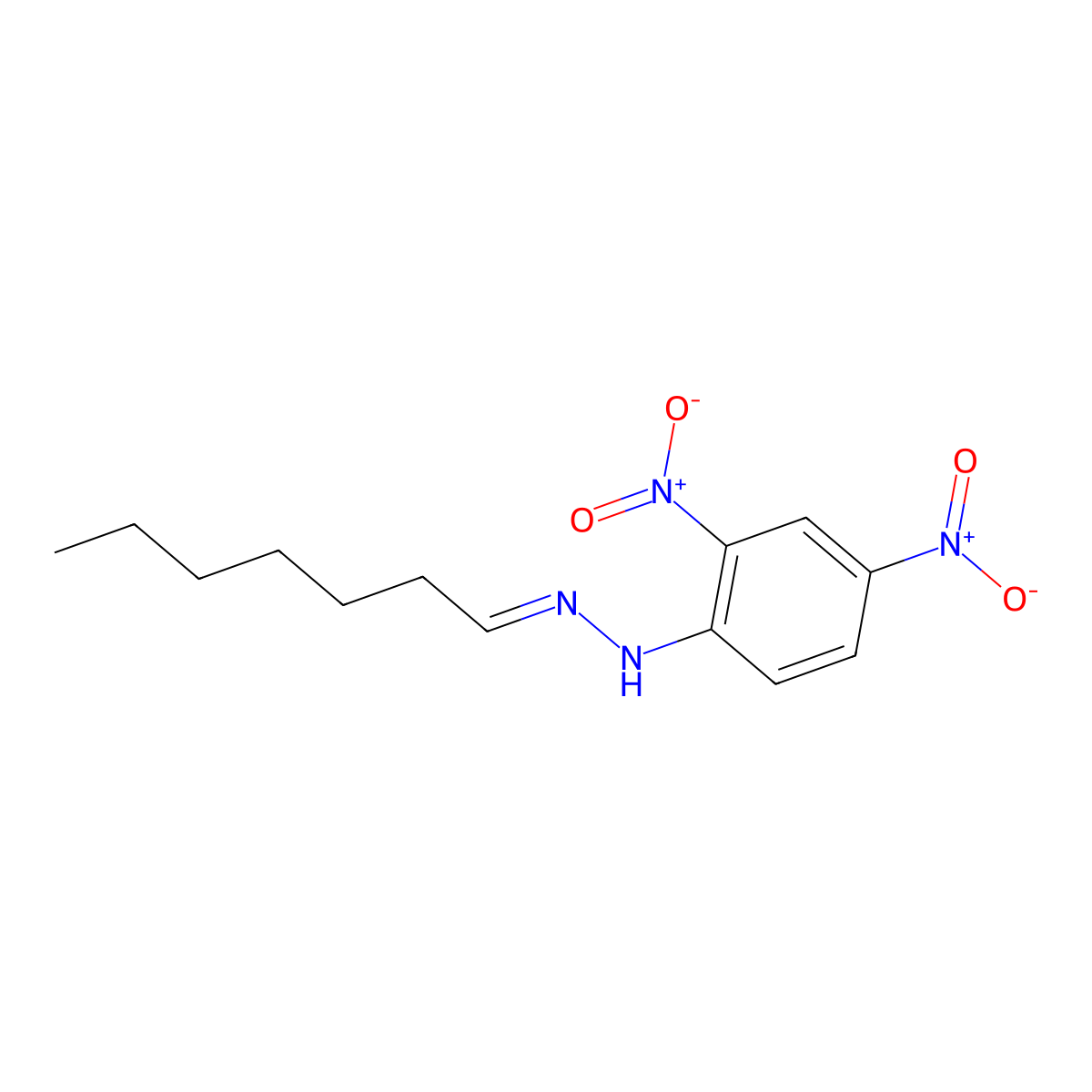 1-(2,4-Dinitrophenyl)-2-heptylidenehydrazine molecular structure, CAS 2074-05-7