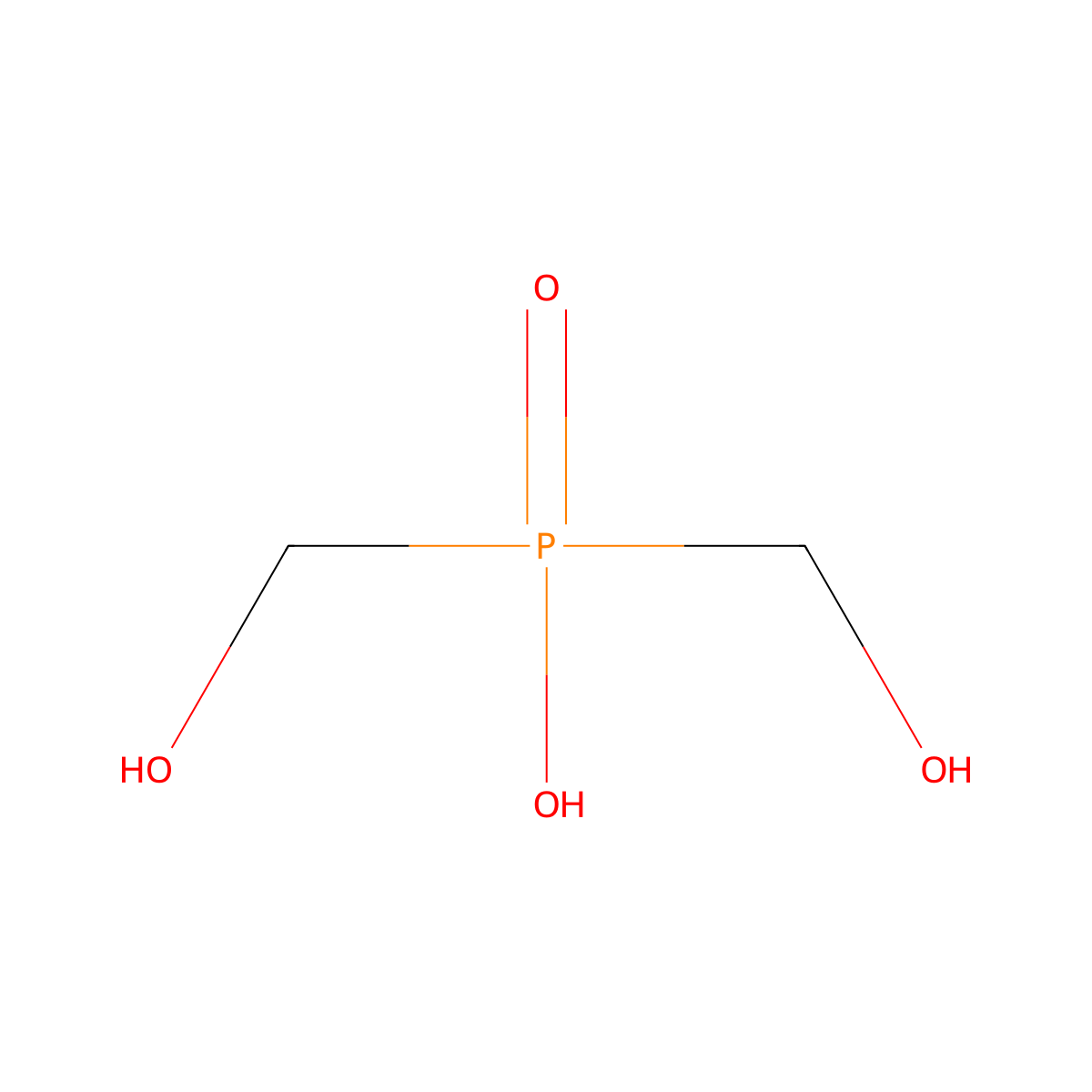 Bis(hydroxymethyl)phosphinic acid molecular structure, CAS 2074-67-1