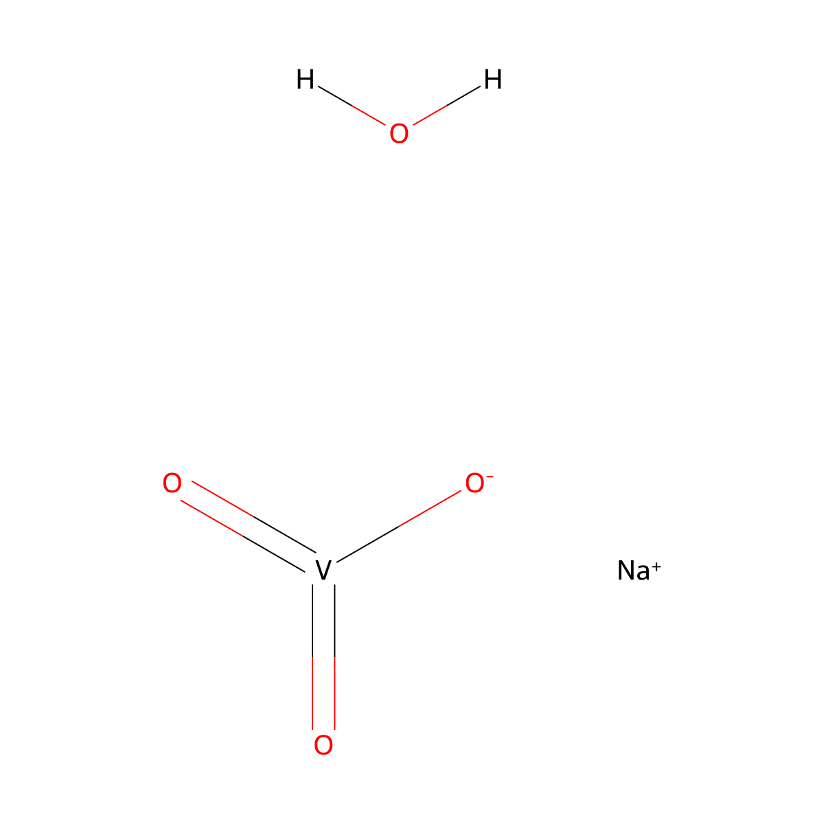 Sodium metavanadate hydrate molecular structure, CAS 20740-98-1