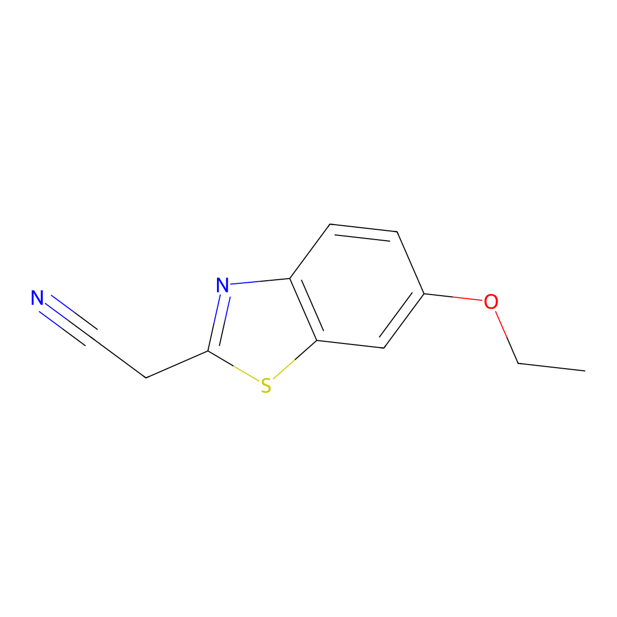 (6-Ethoxy-1,3-benzothiazol-2-yl)acetonitrile molecular structure, CAS 207400-12-2