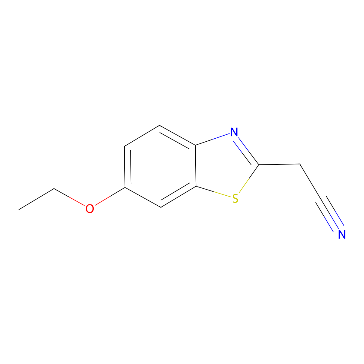 (6-Ethoxy-1,3-benzothiazol-2-yl)acetonitrile molecular structure, CAS 207400-12-2