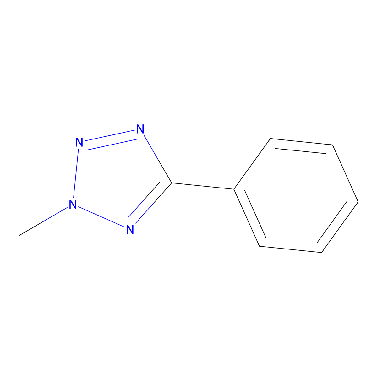 2-Methyl-5-phenyl-2H-tetrazole molecular structure, CAS 20743-49-1