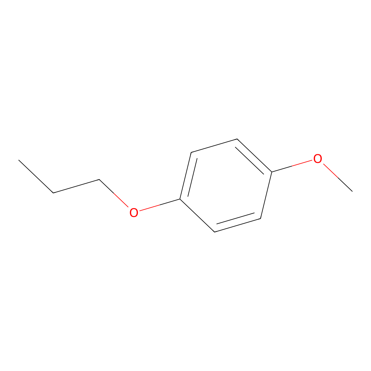 Benzene, 1-methoxy-4-propoxy- molecular structure, CAS 20743-94-6