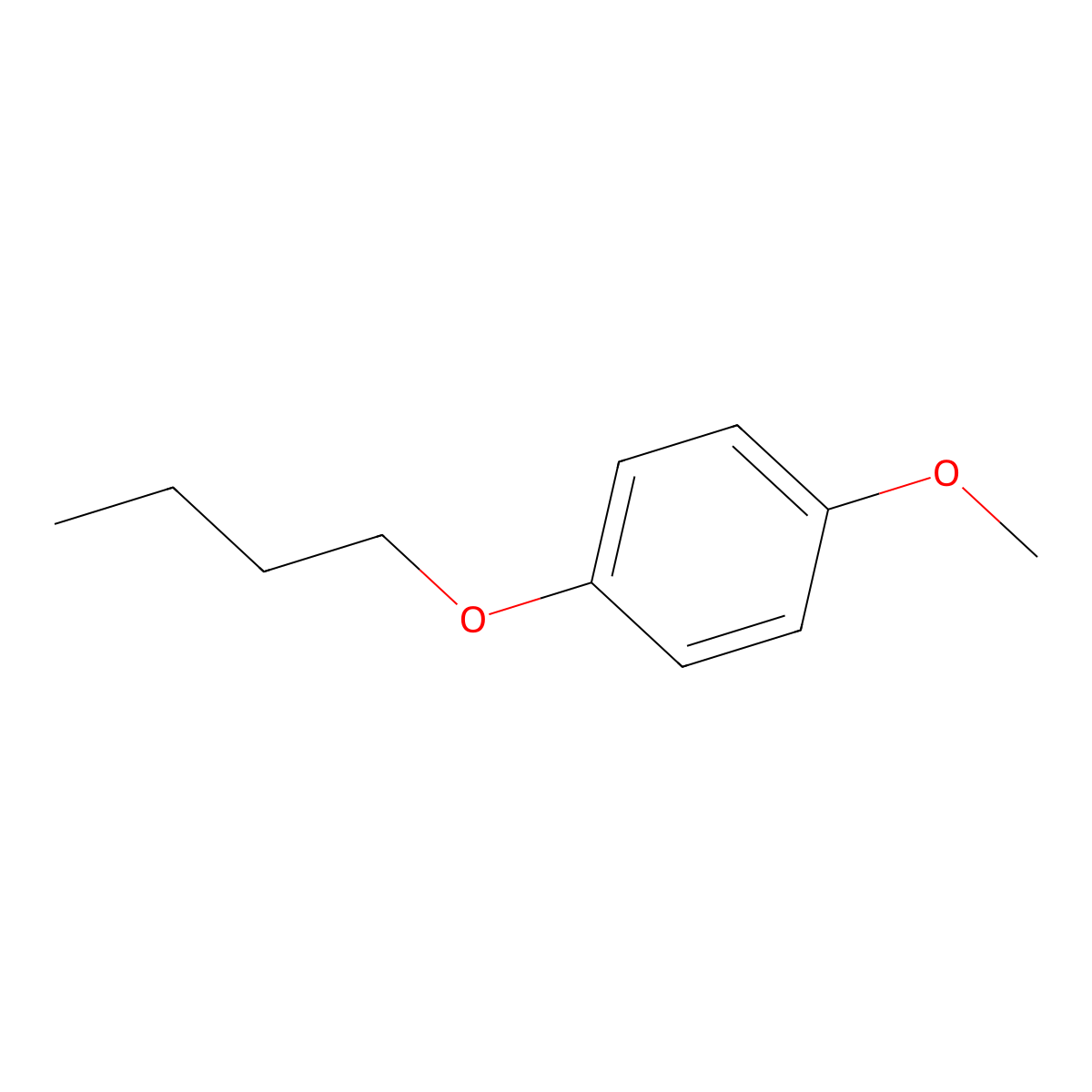 Benzene, 1-butoxy-4-methoxy- molecular structure, CAS 20743-95-7