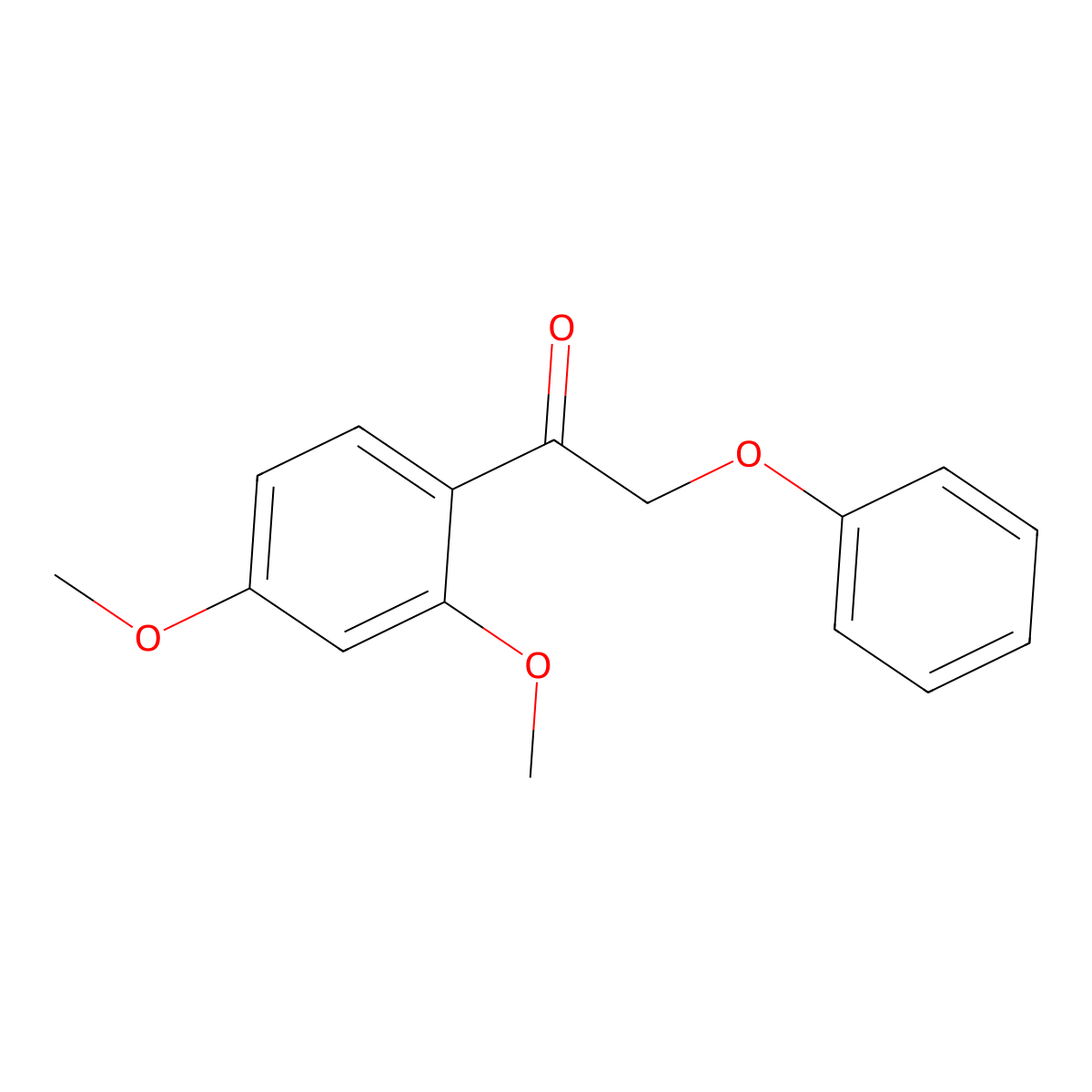 1-(2,4-Dimethoxyphenyl)-2-phenoxyethan-1-one molecular structure, CAS 20744-30-3