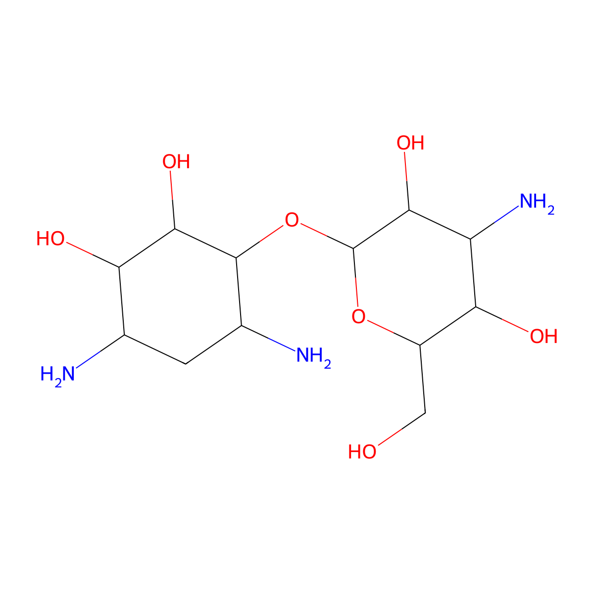 Deoxystreptamine-kanosaminide molecular structure, CAS 20744-51-8