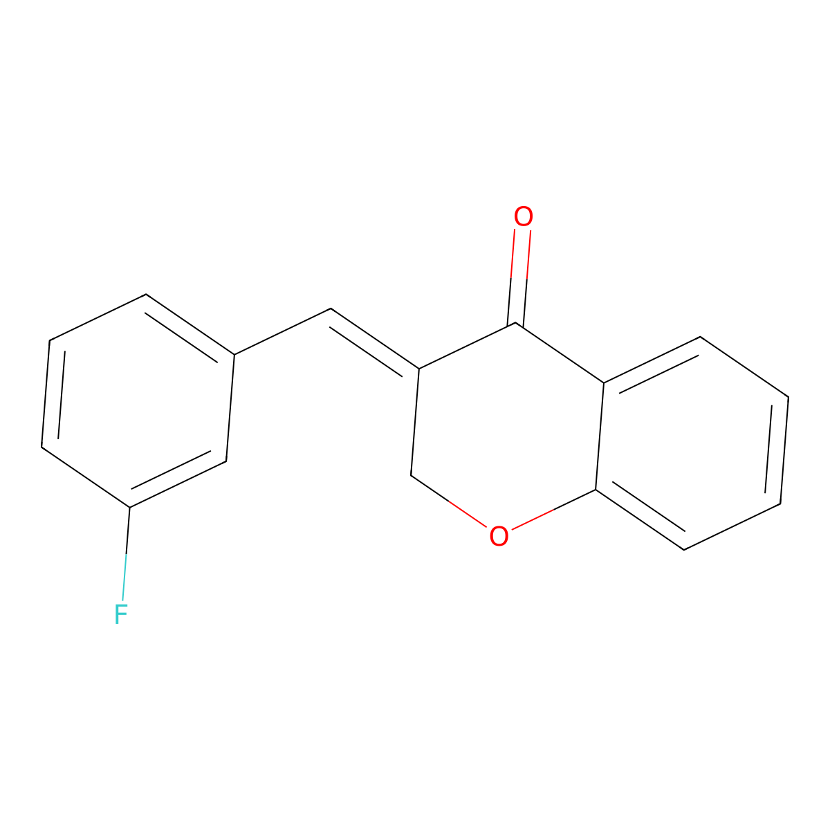 3-[(E)-(3-fluorophenyl)methylidene]-2,3-dihydro-4H-chromen-4-one molecular structure, CAS 207442-39-5