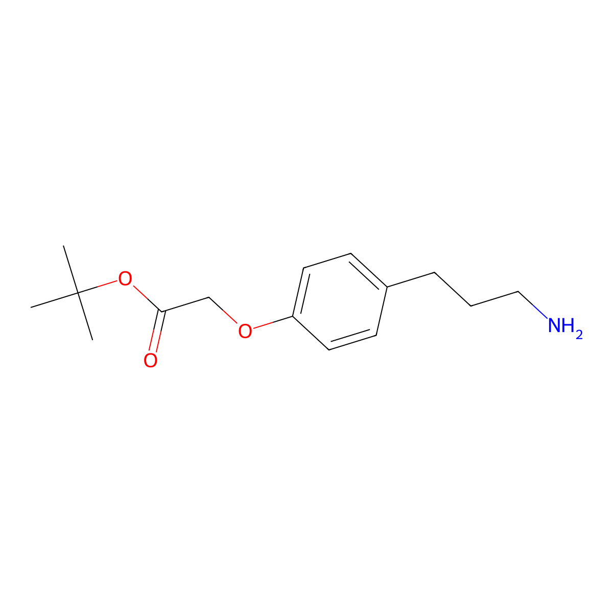 Tert-butyl 2-[4-(3-aminopropyl)phenoxy]acetate molecular structure, CAS 207444-96-0