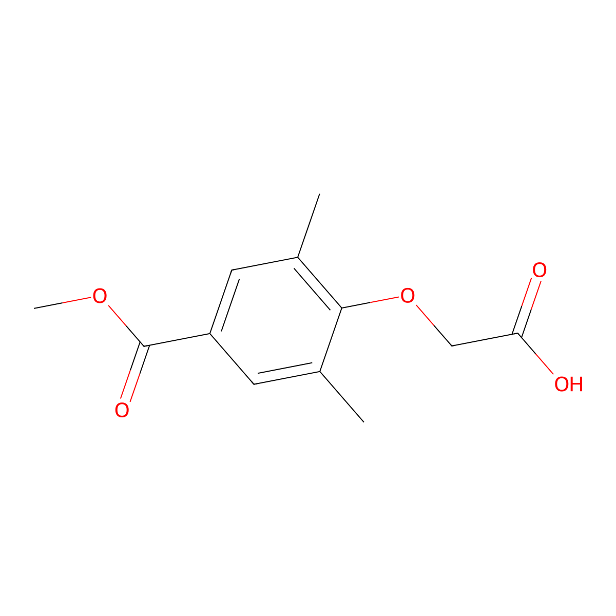 2-[4-(Methoxycarbonyl)-2,6-dimethylphenoxy]acetic acid molecular structure, CAS 207447-14-1