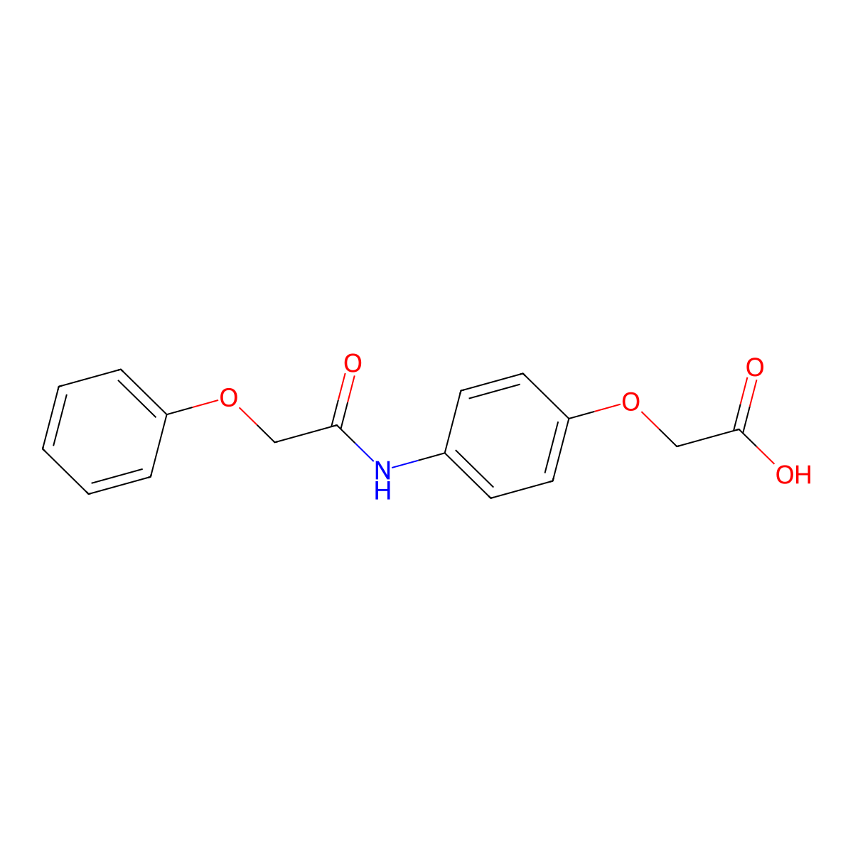 N-(Phenoxyacetyl)-4-aminophenoxyacetic acid molecular structure, CAS 20745-38-4