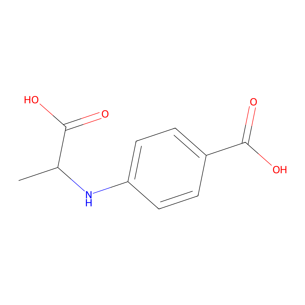 (S)-4-((1-Carboxyethyl)amino)benzoic acid molecular structure, CAS 207452-94-6
