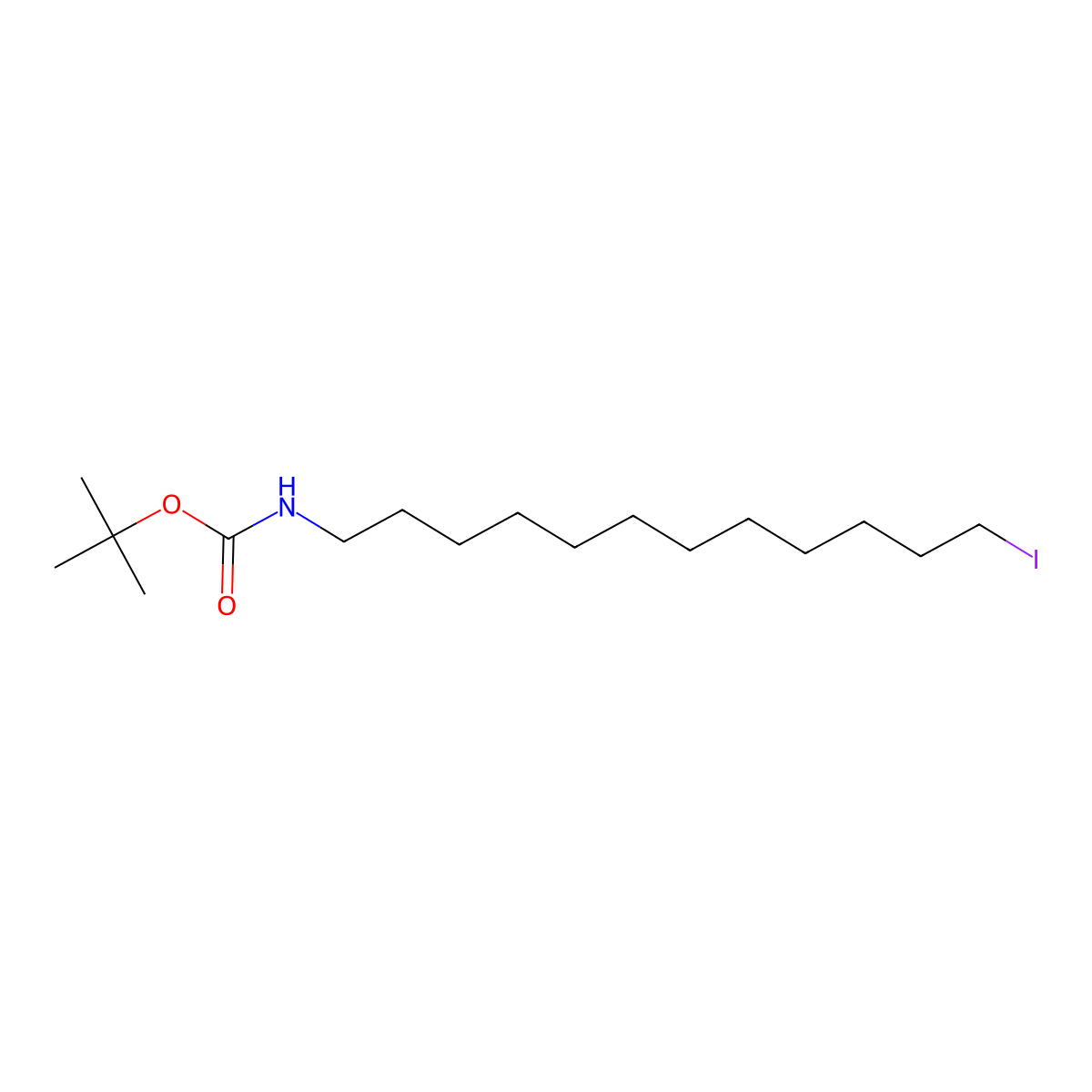 12-(Boc-amino)-1-dodecyl iodine molecular structure, CAS 207453-57-4