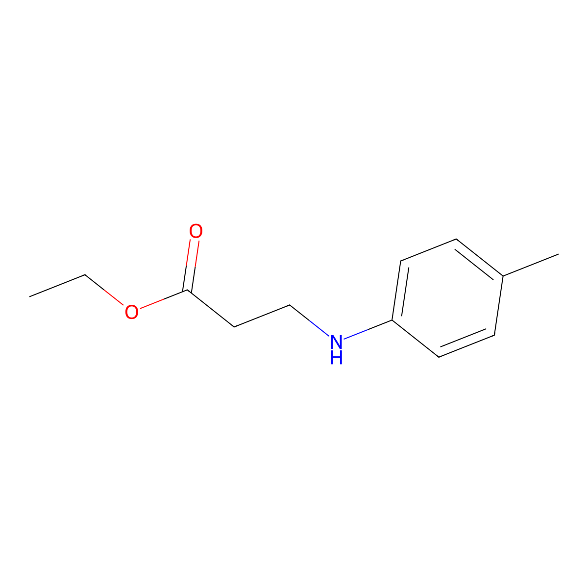 Ethyl 3-[(4-methylphenyl)amino]propanoate molecular structure, CAS 207454-11-3