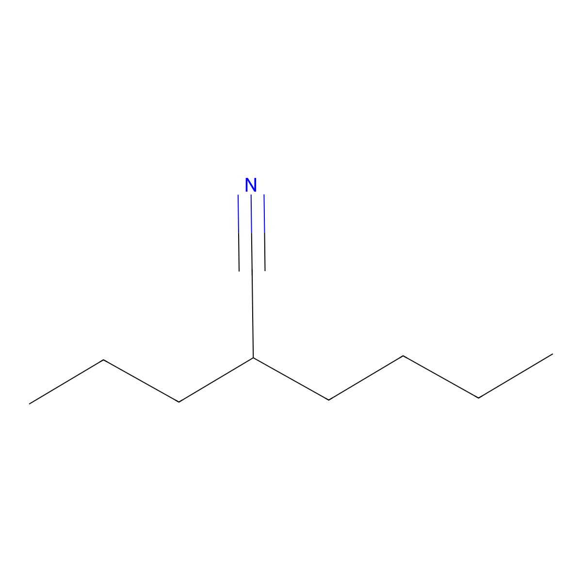 2-Propylhexanenitrile molecular structure, CAS 20746-51-4