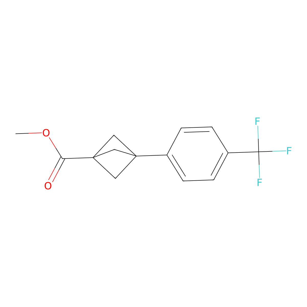 Methyl 3-(4-(trifluoromethyl)phenyl)bicyclo[1.1.1]pentane-1-carboxylate molecular structure, CAS 2074610-52-7
