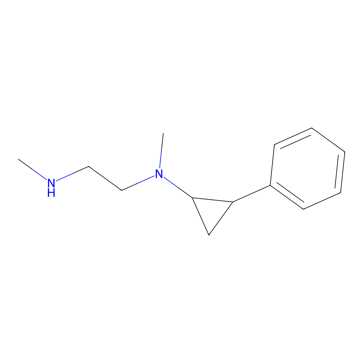 N1,N2-Dimethyl-N1-(2-phenylcyclopropyl)-1,2-ethanediamine molecular structure, CAS 2074611-00-8