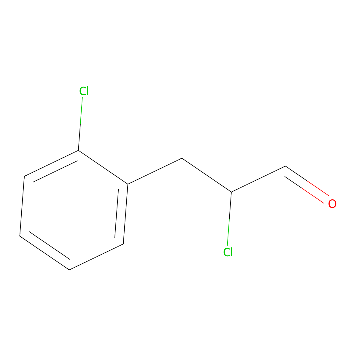 2-Chloro-3-(2-chlorophenyl)propanal molecular structure, CAS 207463-28-3