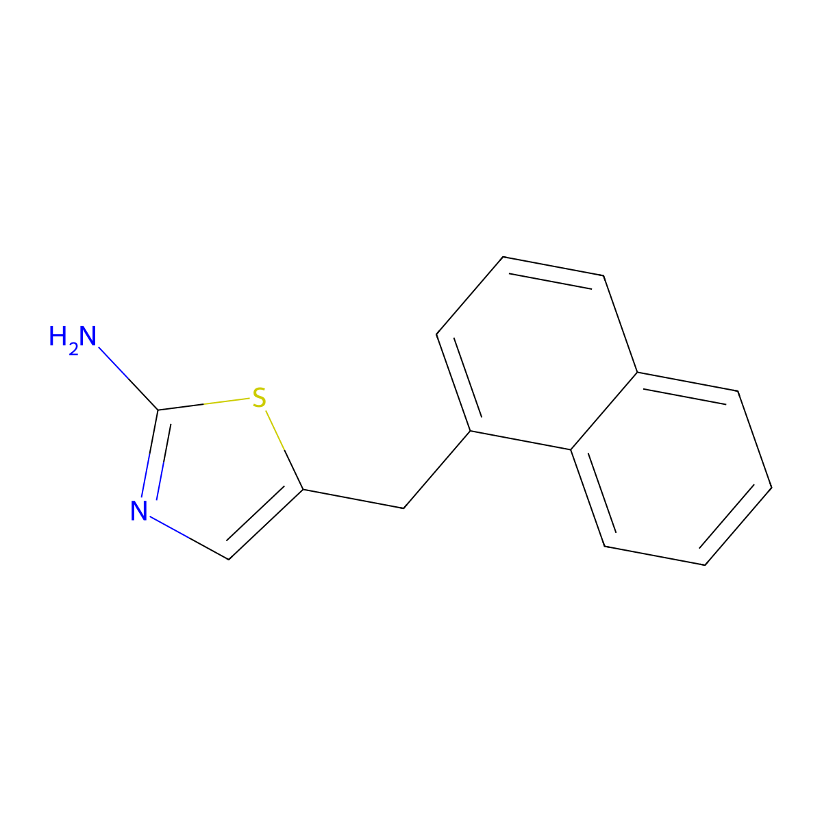 5-(1-Naphthalenylmethyl)-2-thiazolamine molecular structure, CAS 207463-35-2