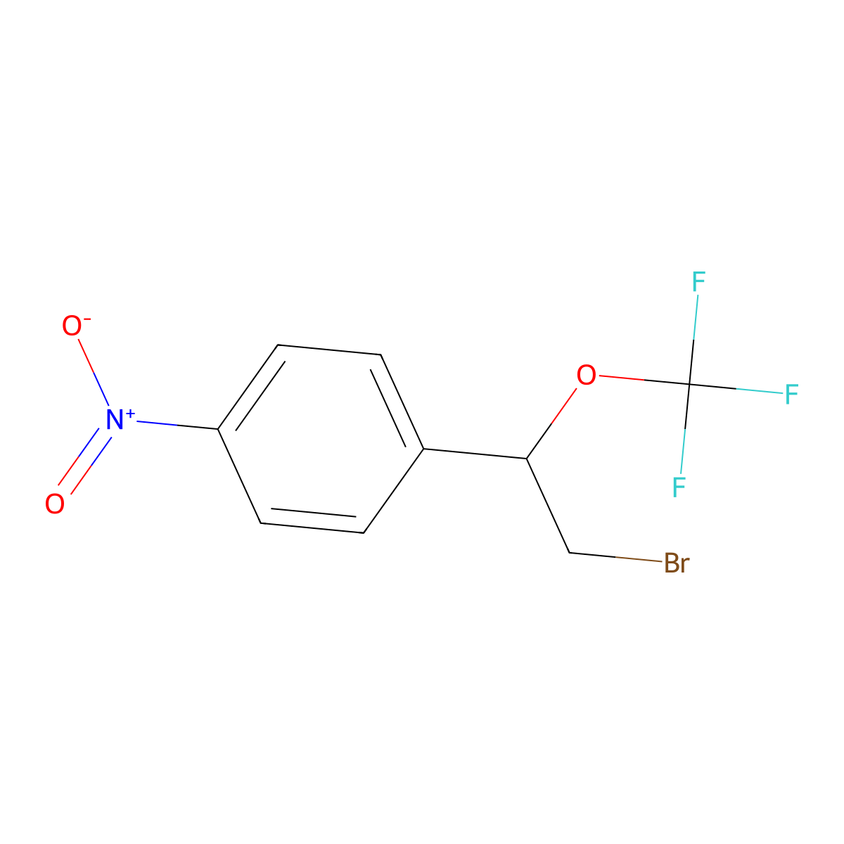 1-(2-Bromo-1-(trifluoromethoxy)ethyl)-4-nitrobenzene molecular structure, CAS 2074668-73-6