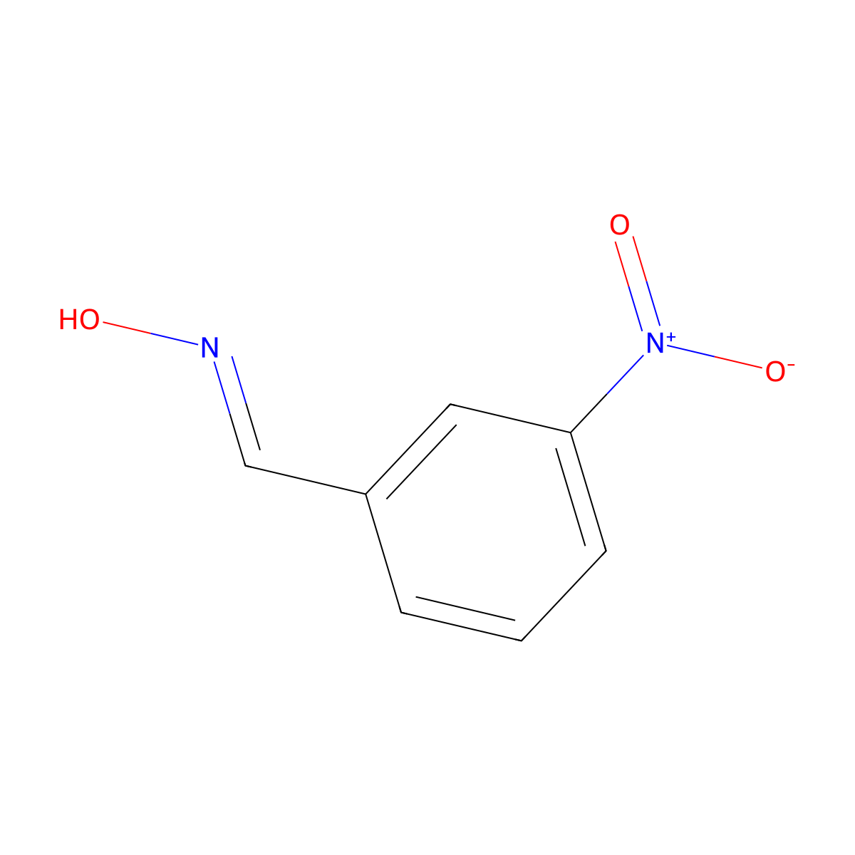 3-Nitrobenzaldoxime molecular structure, CAS 20747-39-1