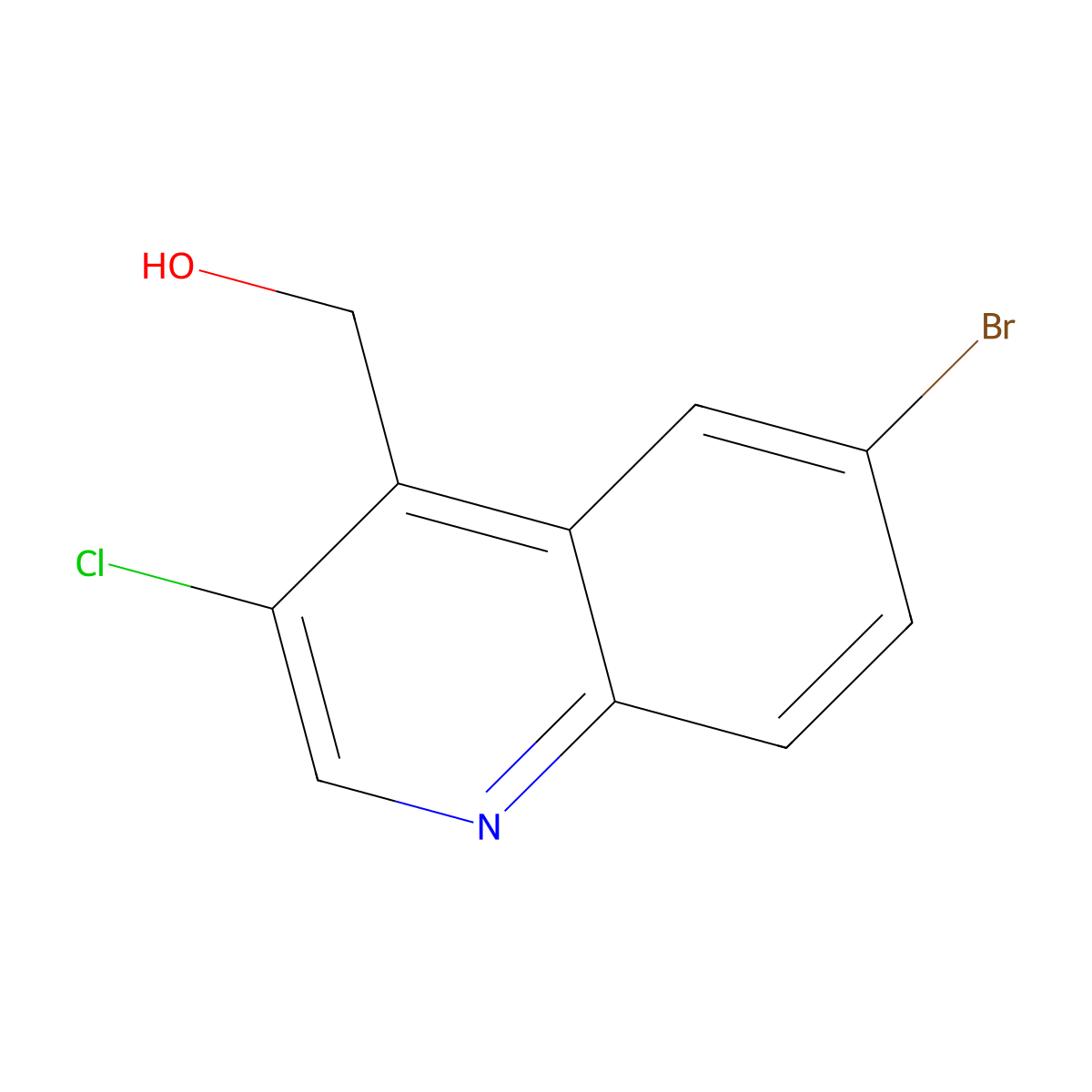 (6-Bromo-3-chloroquinolin-4-YL)methanol molecular structure, CAS 2074702-37-5