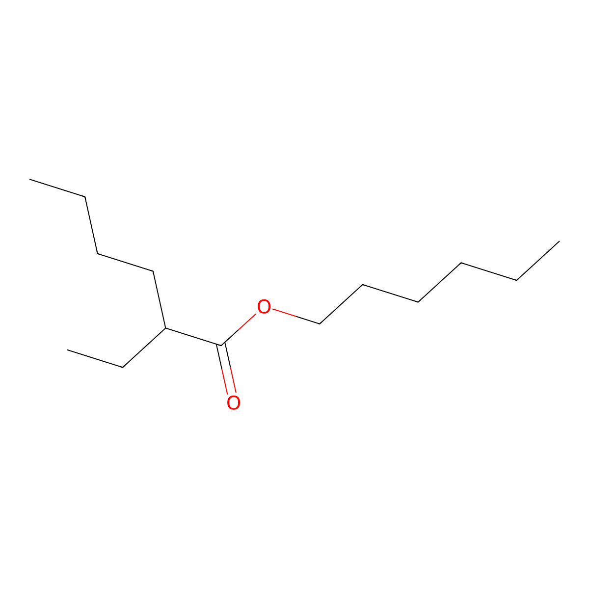 Hexanoic acid, 2-ethyl-, hexyl ester molecular structure, CAS 20748-87-2