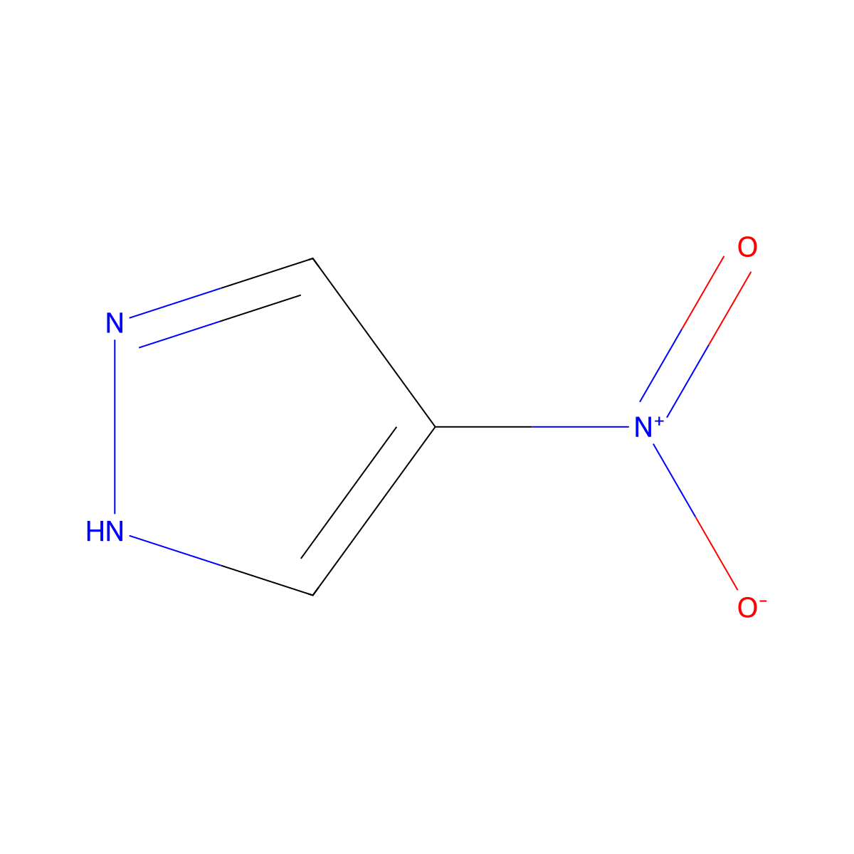 4-nitro-1H-pyrazole molecular structure, CAS 2075-46-9