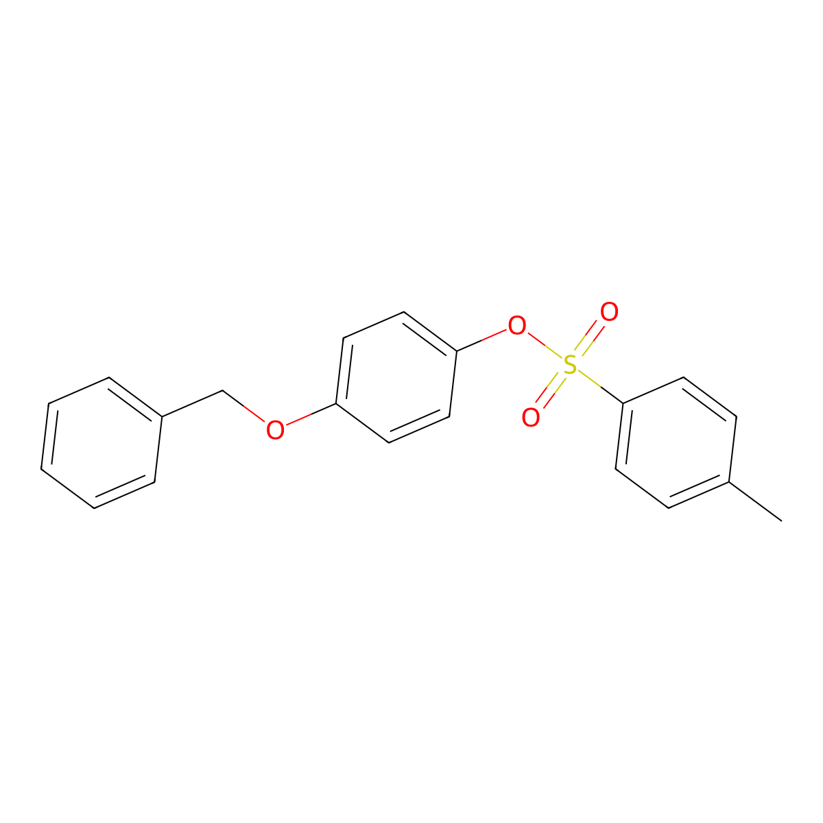 4-(Benzyloxy)phenyl 4-methylbenzenesulfonate molecular structure, CAS 207500-64-9