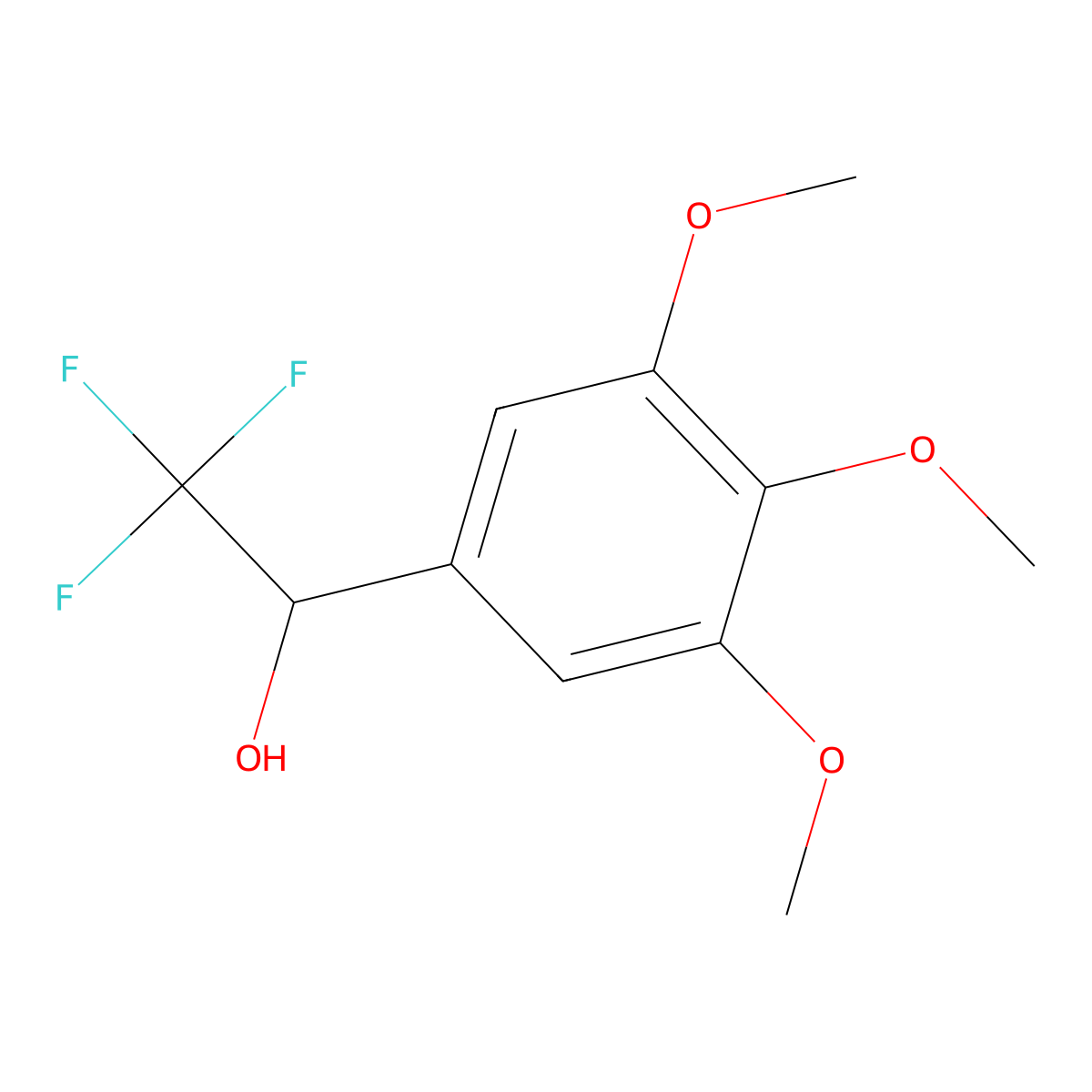 2,2,2-Trifluoro-1-(3,4,5-trimethoxyphenyl)ethanol molecular structure, CAS 207502-47-4