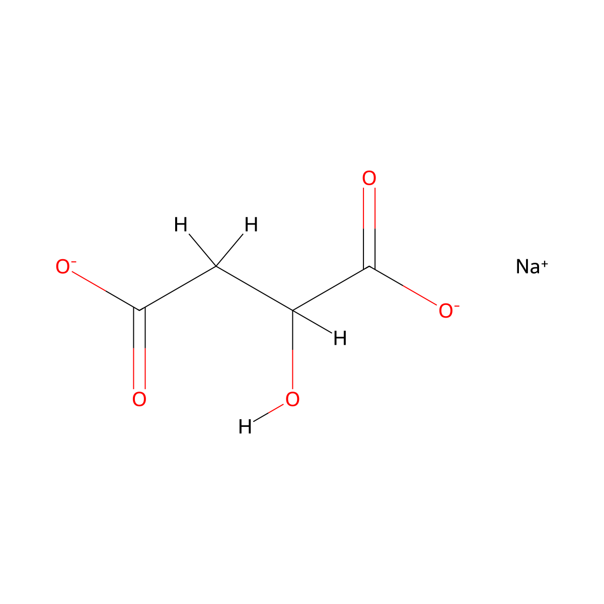 Butanedioic acid, 2-hydroxy-, sodium salt (1:?) molecular structure, CAS 207511-06-6