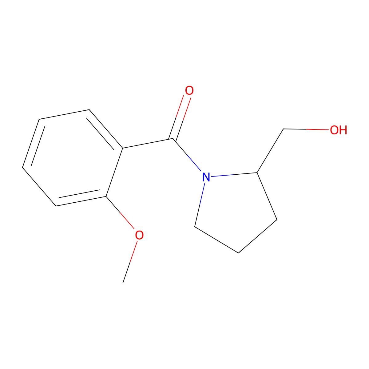 (R)-(+)-1-(2-Methoxybenzoyl)-2-pyrrolidinemethanol molecular structure, CAS 207511-15-7