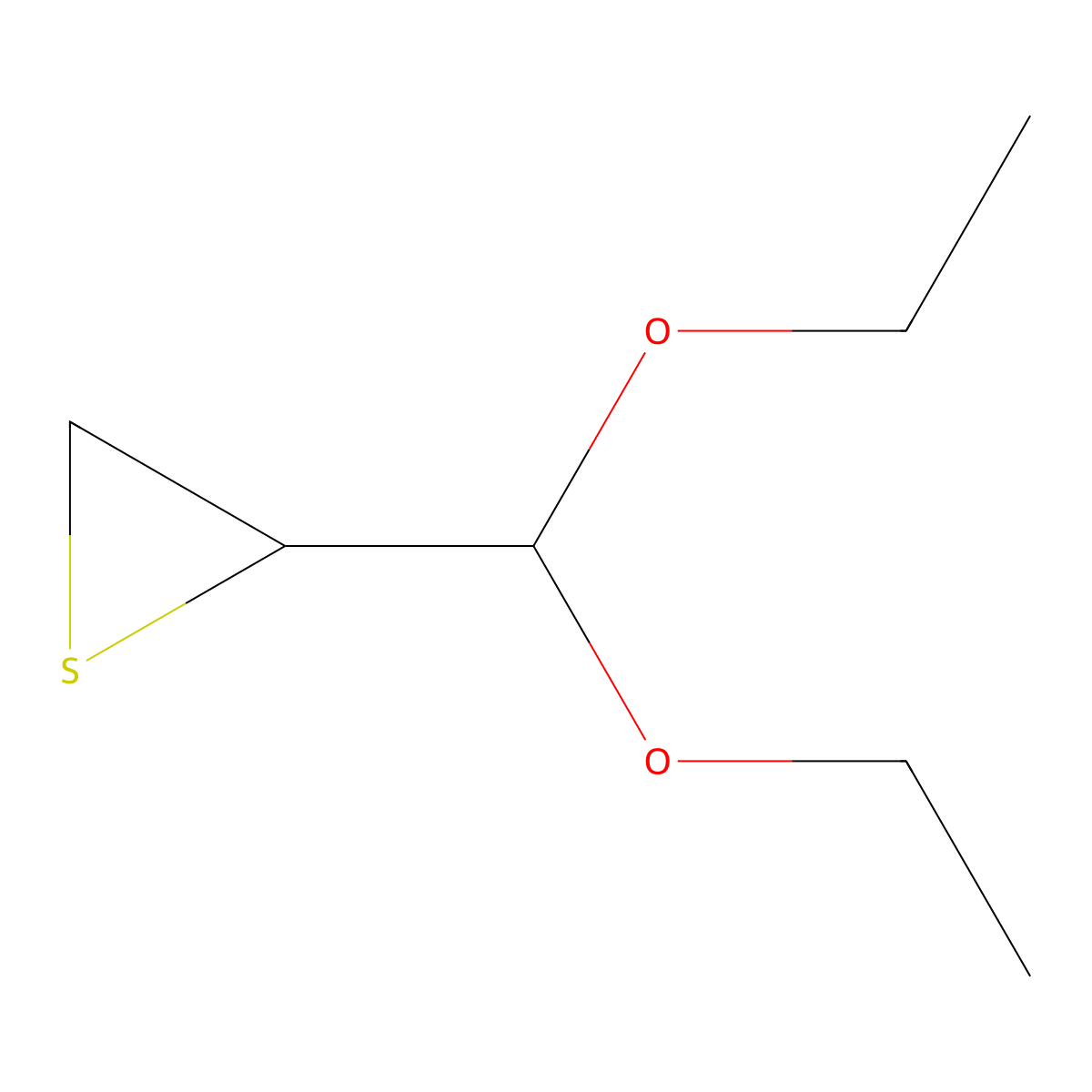 2-(Diethoxymethyl)thiirane molecular structure, CAS 20753-90-6