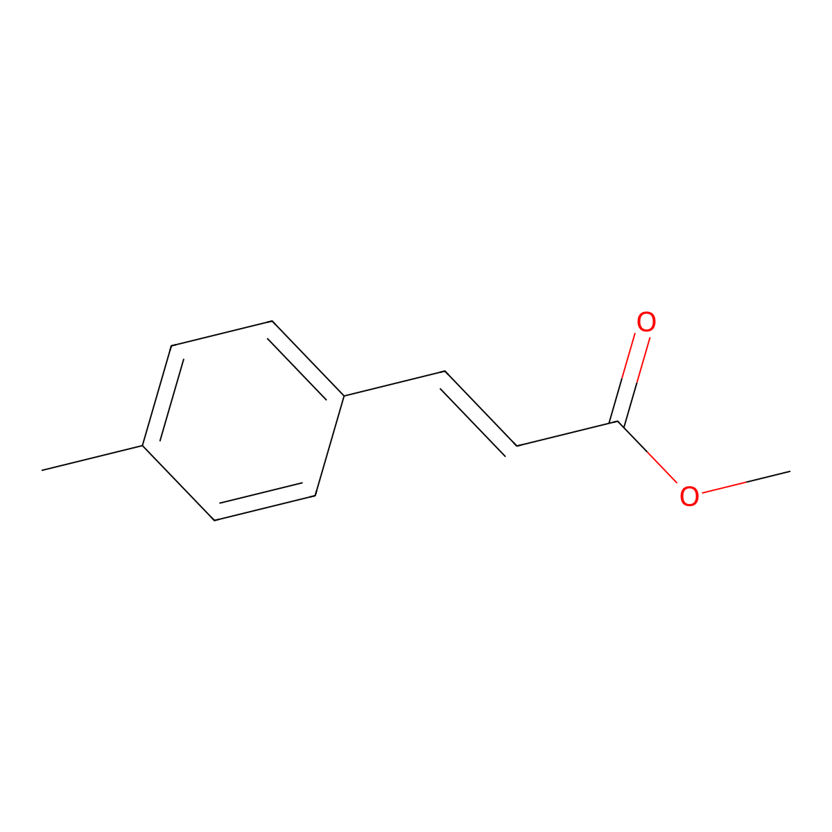 Methyl (2E)-3-(4-methylphenyl)-2-propenoate molecular structure, CAS 20754-20-5