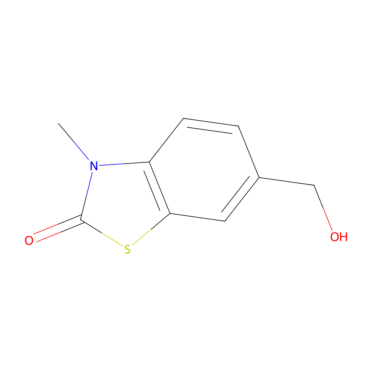 6-(Hydroxymethyl)-3-methyl-2,3-dihydro-1,3-benzothiazol-2-one molecular structure, CAS 207552-66-7