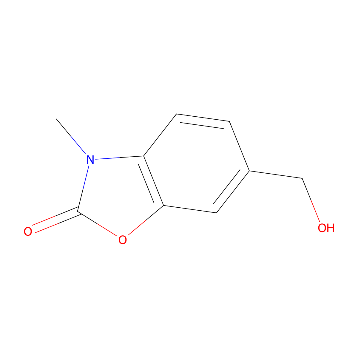 6-(Hydroxymethyl)-3-methyl-2,3-dihydro-1,3-benzoxazol-2-one molecular structure, CAS 207552-67-8
