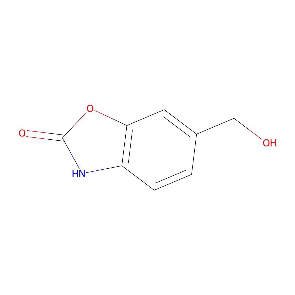 2(3H)-Benzoxazolone, 6-(hydroxymethyl)- molecular structure, CAS 207552-68-9