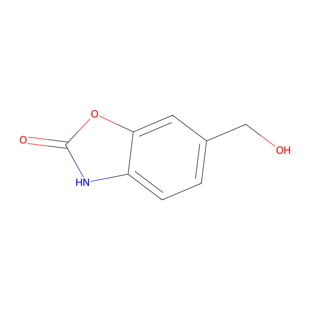 2(3H)-Benzoxazolone, 6-(hydroxymethyl)- molecular structure, CAS 207552-68-9