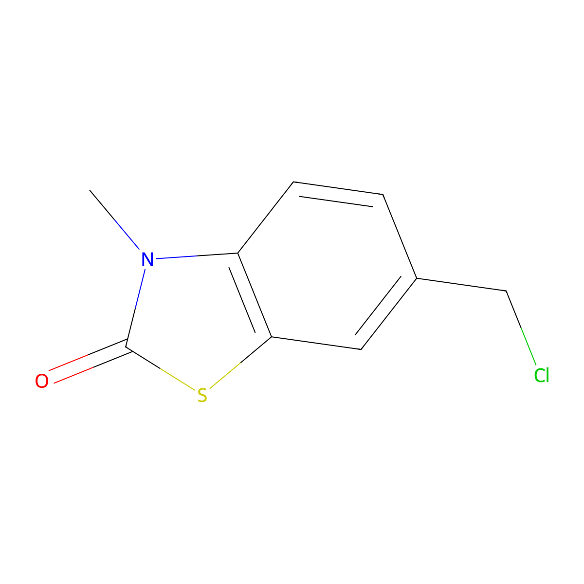 6-(Chloromethyl)-3-methyl-2,3-dihydro-1,3-benzothiazol-2-one molecular structure, CAS 207552-69-0