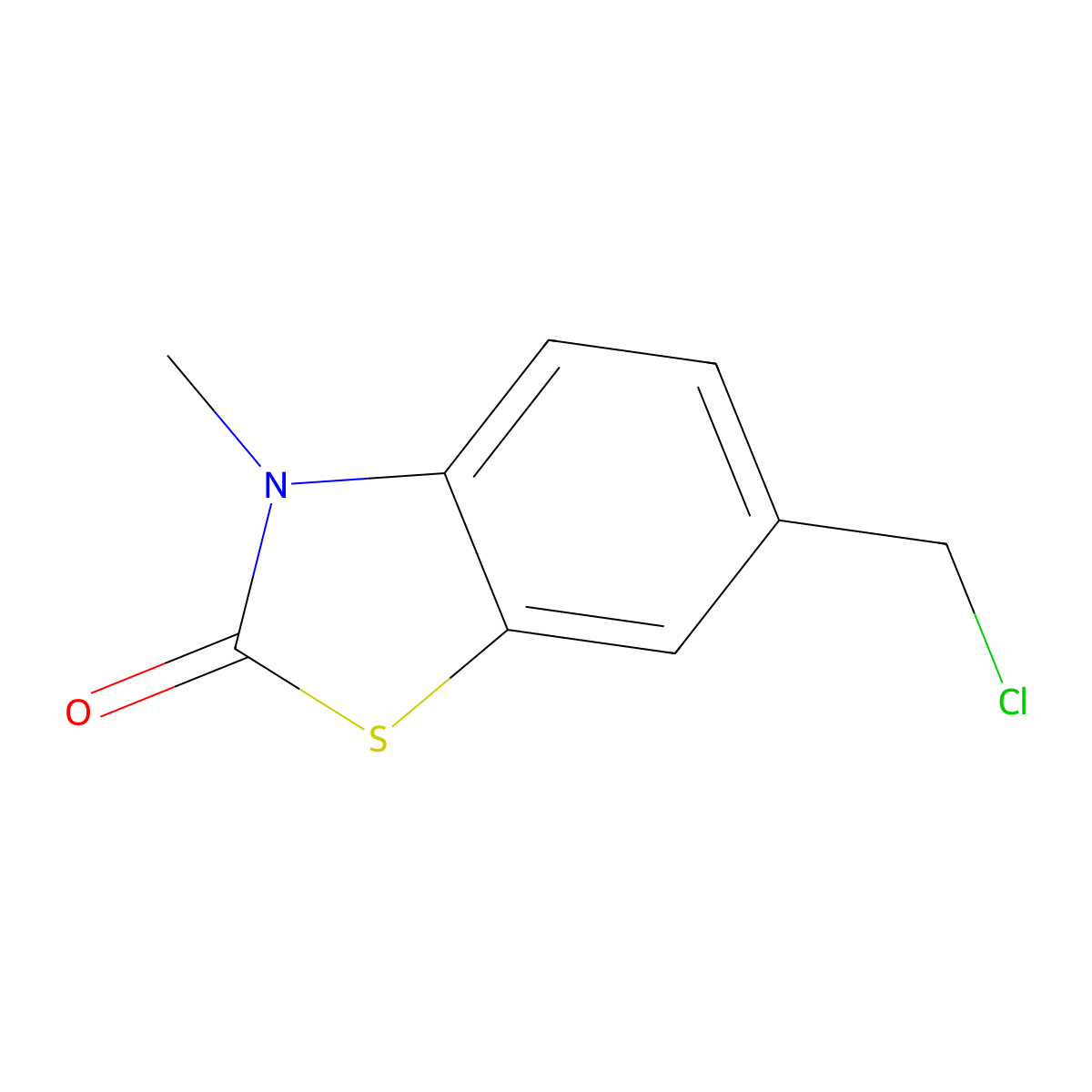 6-(Chloromethyl)-3-methyl-2,3-dihydro-1,3-benzothiazol-2-one molecular structure, CAS 207552-69-0