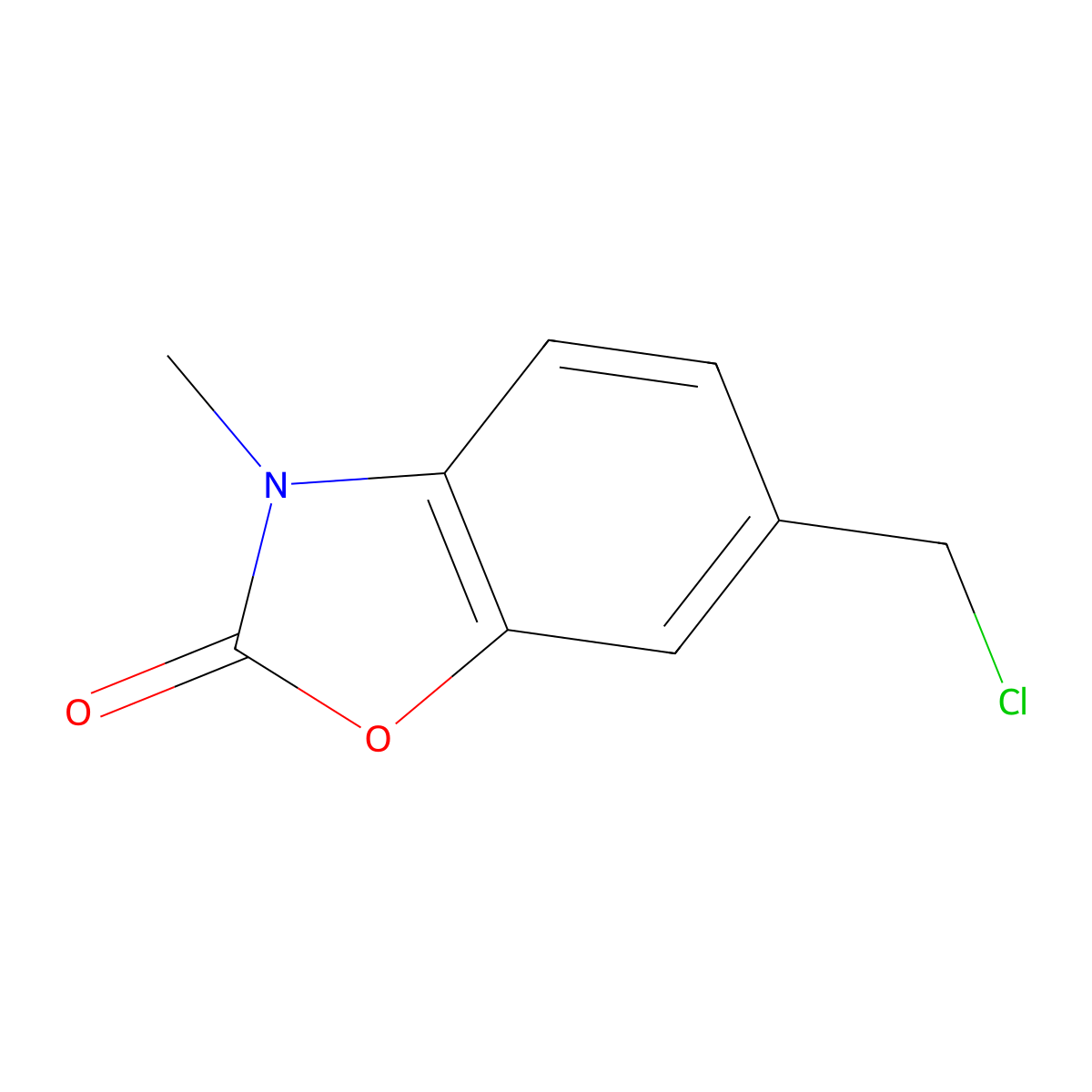6-(Chloromethyl)-3-methyl-2,3-dihydro-1,3-benzoxazol-2-one molecular structure, CAS 207552-70-3